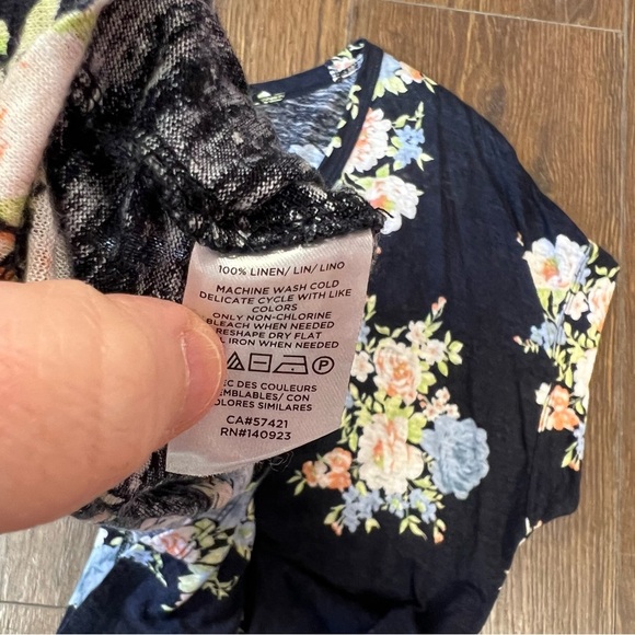 Ann Taylor Blossom Linen Tee SZ MED - Picture 6 of 6